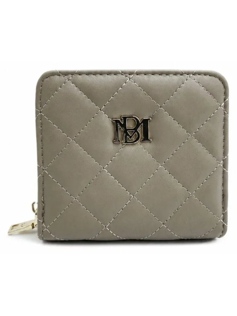 Badgley Mischka Taupe Diamond Quilted Zip Around Wallet BMW-014 NWT